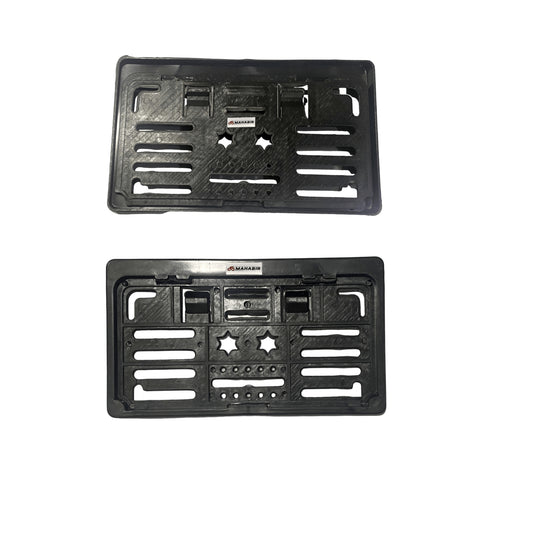 NUMBER PLATE FRAME FOR SCOOTY SET OF 2 (BLACK)
