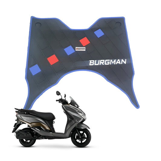 BURGMAN FOOT MAT FOR BURGMAN STREET 125 BS6 – PREMIUM BLUE & WHITE