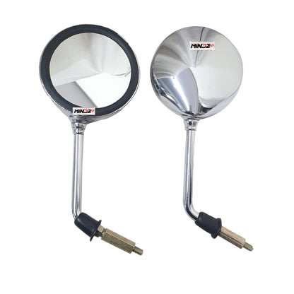 ROUND FRONT OUTSIDE MIRROR FOR SCOOTER ACTIVA 125 BS6