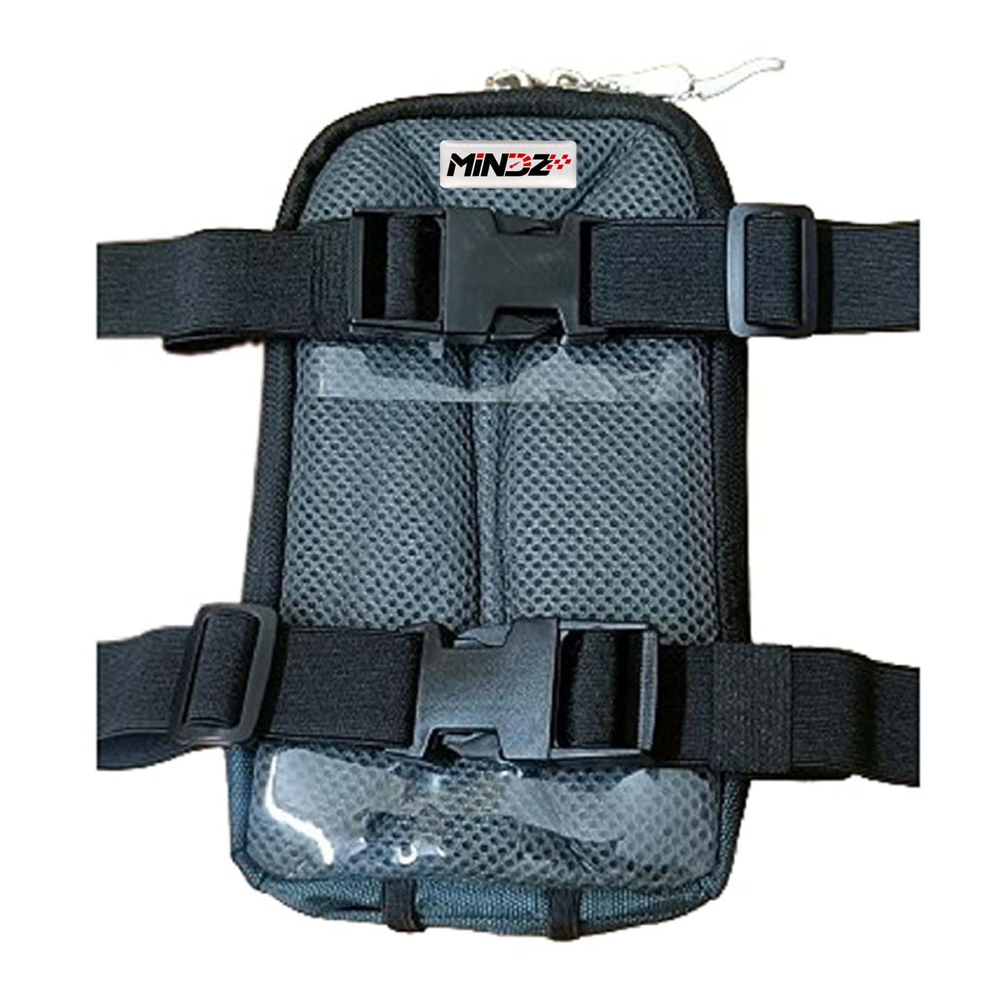 Premium Mobile Holder/Pouch-Bag for All Scooters Scooty Activa Jupiter EV's | Universal X1 Model (Grey & Black)