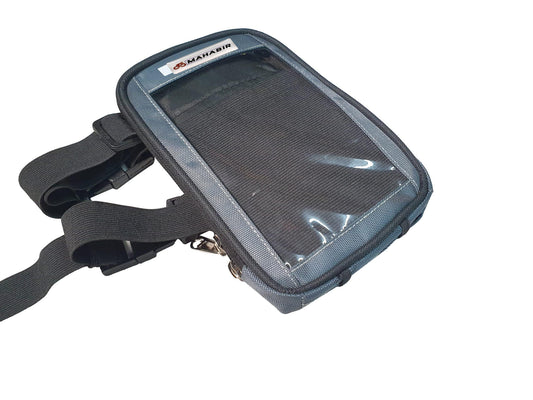 Premium Mobile Holder/Pouch-Bag for All Scooters Scooty Activa Jupiter EV's | Universal X1 Model (Grey & Black)