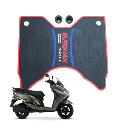 BURGMAN FOOT MAT – PREMIUM FLOOR MAT FOR BURGMAN STREET 125 BS6 (RED & BLUE)