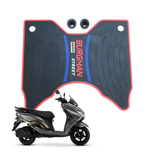 BURGMAN FOOT MAT – PREMIUM FLOOR MAT FOR BURGMAN STREET 125 BS6 (RED & BLUE)