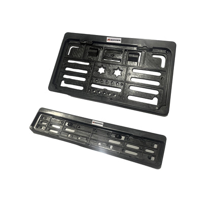 Number Plate Frame for Motorcycle Black Set of 2