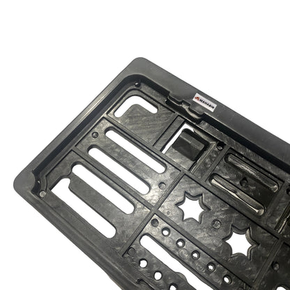 Number Plate Frame for Motorcycle Black Set of 2