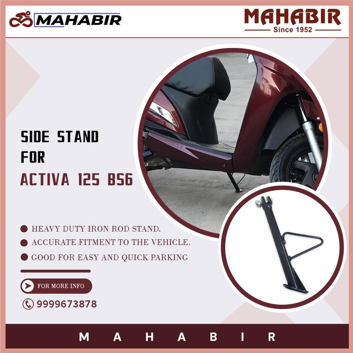 Reliable Parking Stand for Activa