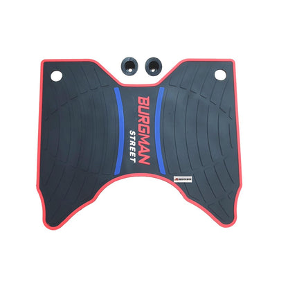 Stylish scooter floor mat red and blue
